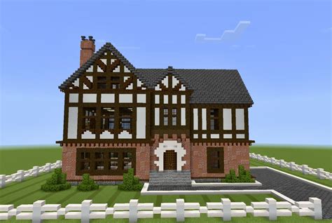 tudor house minecraft|minecraft tudor house rendering.